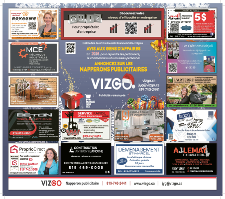 Napperon des Fêtes Drummondville et région