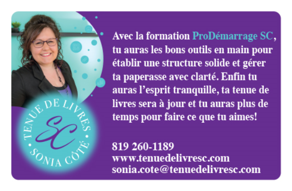 Sonia Côté tenue de livres